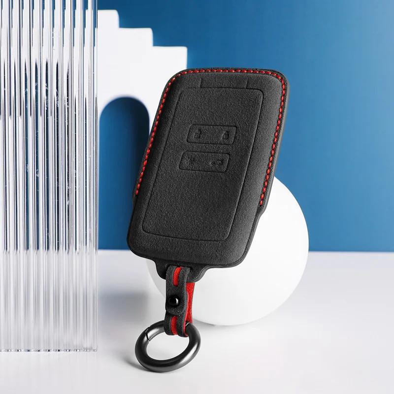 Interior Mouldings Alcantara For Renault Dacia Koleos Captur Megane Clio Scenic Talisman Arkana Sandero Car Key Case Accessories