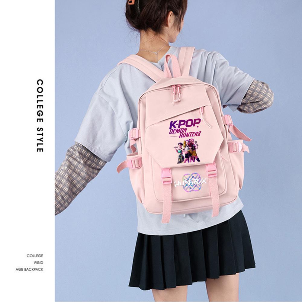 Rucsac Desene Animate Kpop Demon Hunters Imprimat pentru Adolescent Băiat Fată Ghiozdan Școlar Copii Elev Rucsac pentru Cărți Femei Geantă de Călătorie Copil Cadou Rucsac