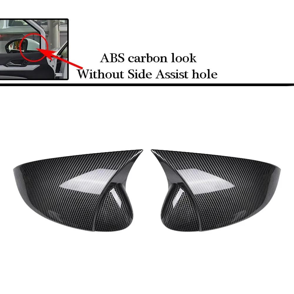 For VW Golf MK8     ABS Car Rearview Side Mirror Cover Wing Cap Exterior Door Housing Trim Adhesive Sticker