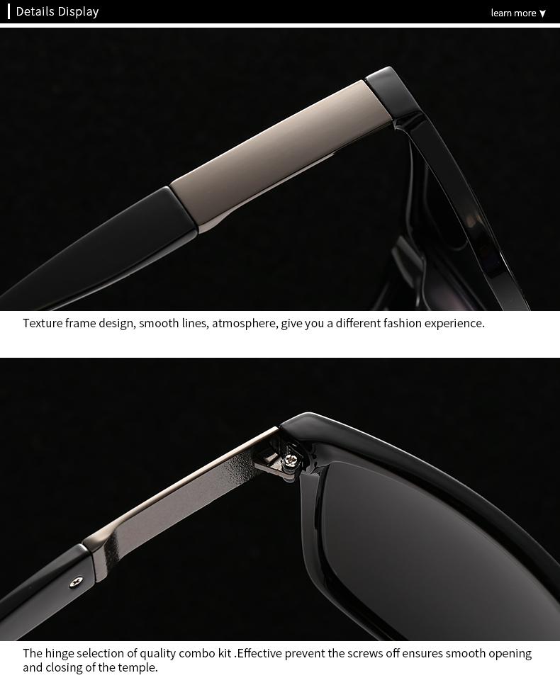 New Trendy Ins Style Square Frame Sunglasses for Men Modern European American Design