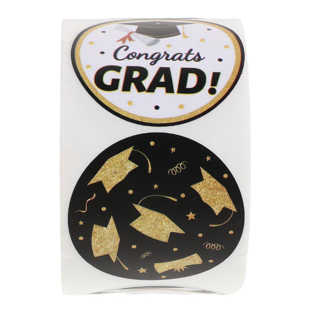 500 Pcs 1.5inch 3.8cm Scrapbook College Graduation Stickers For Scrapbooking Adult Cap Transfer Decoration Label Favor
