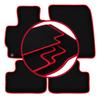 Velour Floor Mats with Red Edge For: Mitsubishi ASX II Crossover (2020-)