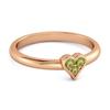 Peridot Herz Cluster Ring - Sterlingsilber Roségold Vermeil