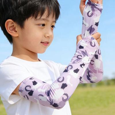 Sommer-Lauf-Armschoner Kinder Verstellbarer Bund UV-Schutz Armabdeckung Sonnenschutz Eis-Seide Outdoor Sonnenschutz Armabdeckungen