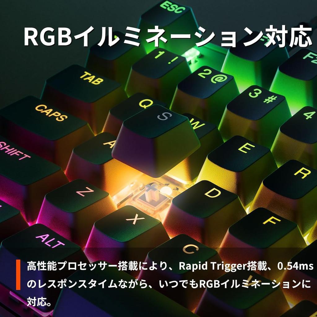 Apex Pro Mini Wireless Gaming Mini US English Quantum Wireless OmniPoint Action Black Keyboard, Size, Layout, Layout, 2.0 Connection, Switches, 2-in-1
