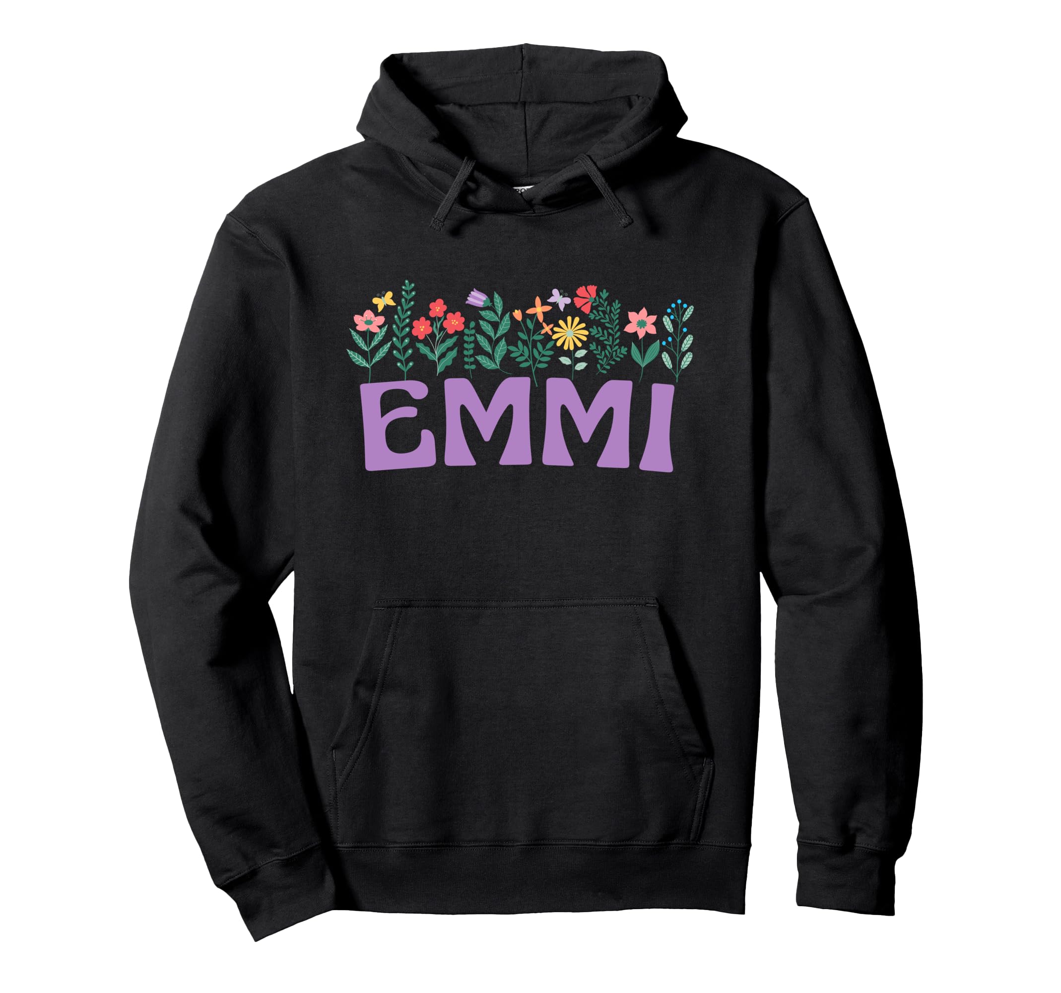 

Wildflower Floral EMMI First Name Day Hoodie Mother s Women s чёрный
