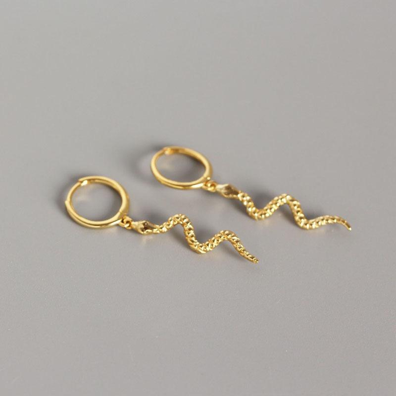 Fashion Silver Jewelry Sets 925 Sterling Silver Moon Star Snake Dangle Earring Huggie Earrings Gold Plated Hoop Earrings Women