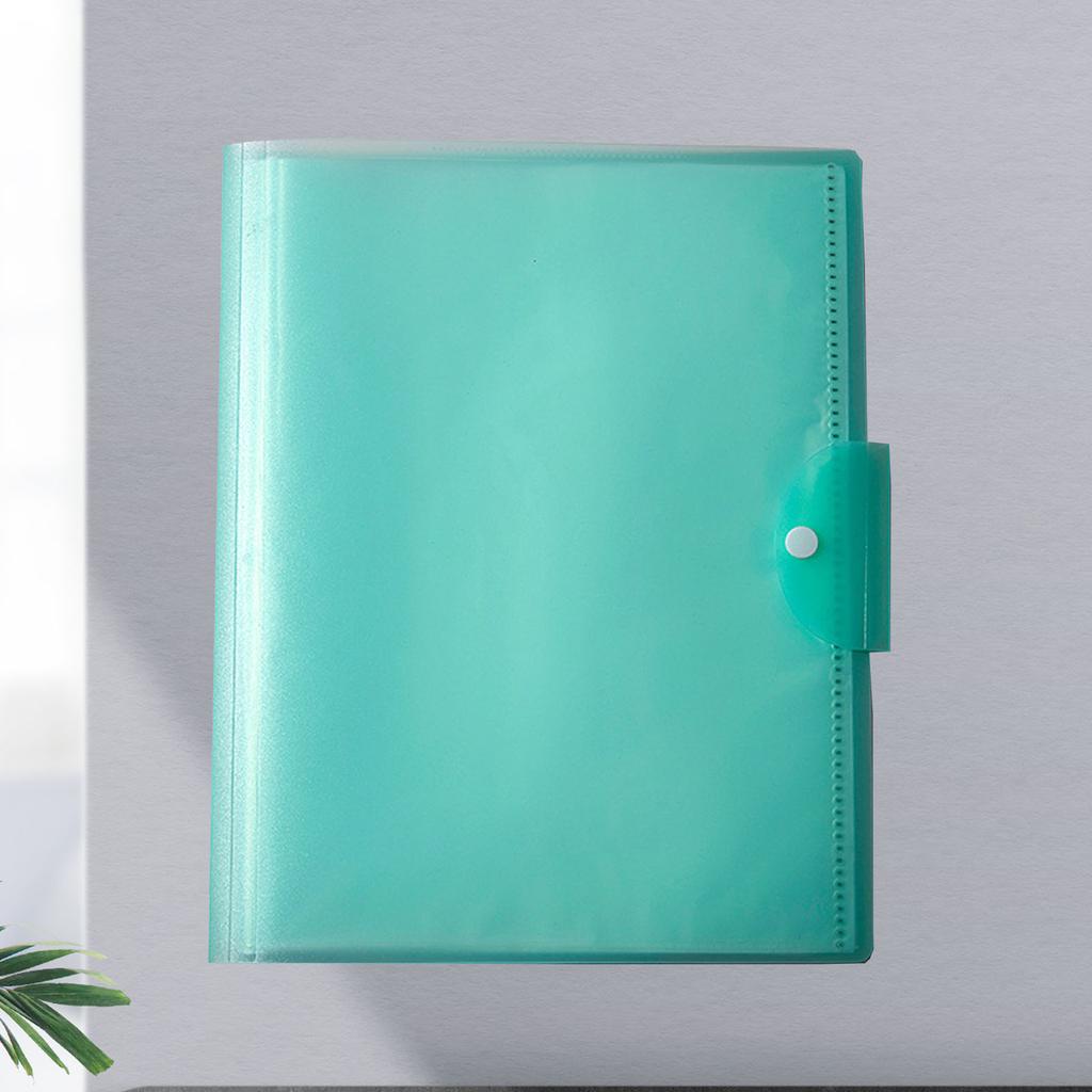 File Folder A3 Size Multi Pockets PP Clear Round Edge Document Organizer with Buckle Lock for