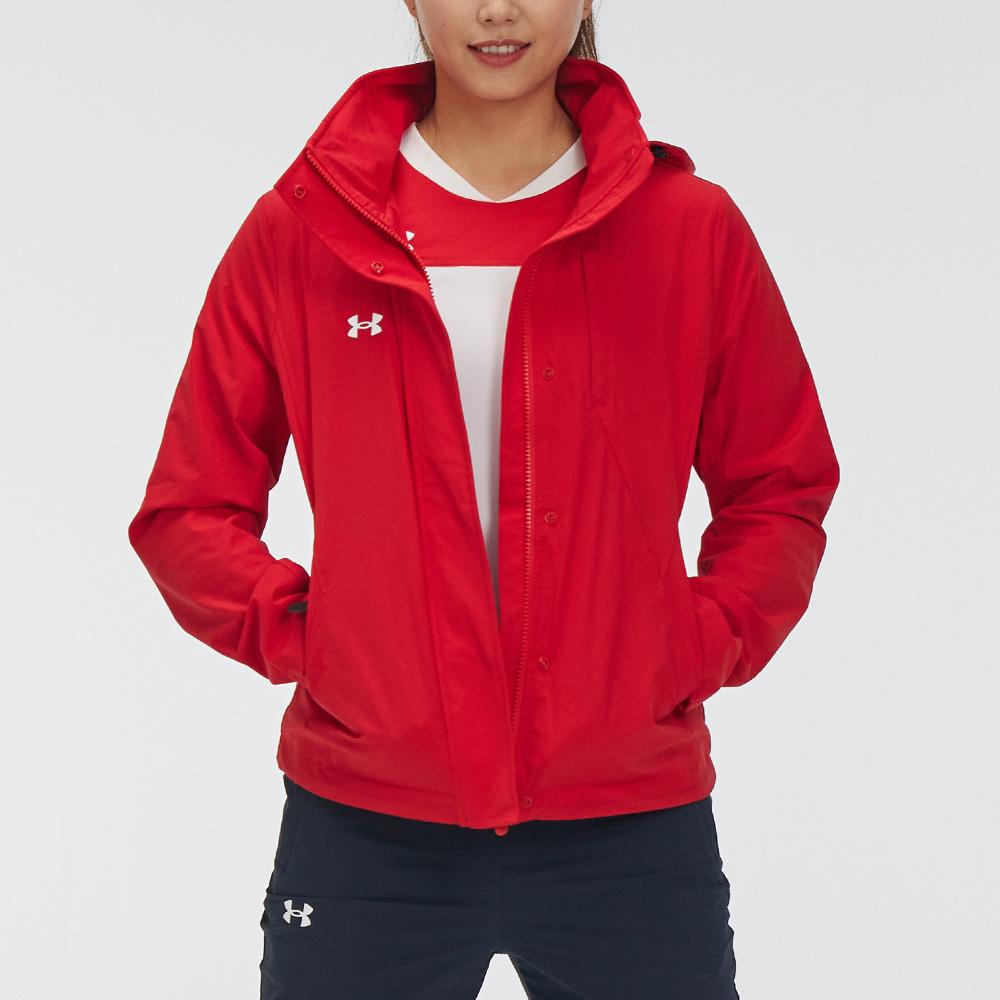 Under Armour Woven Training Casual Stand Collar Jacket Women Jacket Red 21600410-600