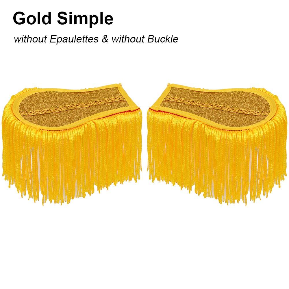 

1 пара брошей, наплечники, эполеты, куртки, пальто, эполеты для оркестра барабанщиков Gold Simple