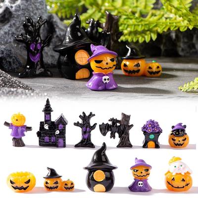 Mini Halloween Miniaturfigur Schloss Baumhaus Schreibtisch Dekoration Festivalzubehör