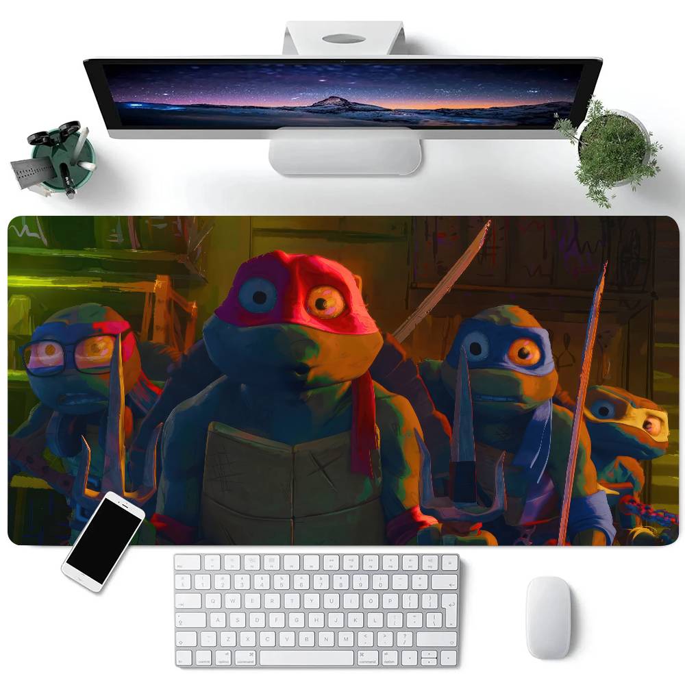N-Ninja T-Turtles Mousepad Large Keyboard Desk Mat Gaming Mouse Pad LockEdge Non-slip Mat