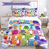 3dílná sada povlečení Numberblocks Uzavírání na zip Obsahuje 1 povlak na přikrývku a 2 povlaky na polštář, Měkké a pohodlné pro všechna roční období.