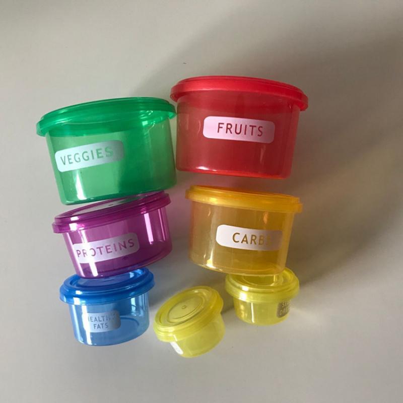 Set di Scatole per Conservazione Fresca da 7 Pezzi - Lunch Box per Controllo Dieta Porzioni Perfette Scatola Freschezza Scatola Freschezza TV