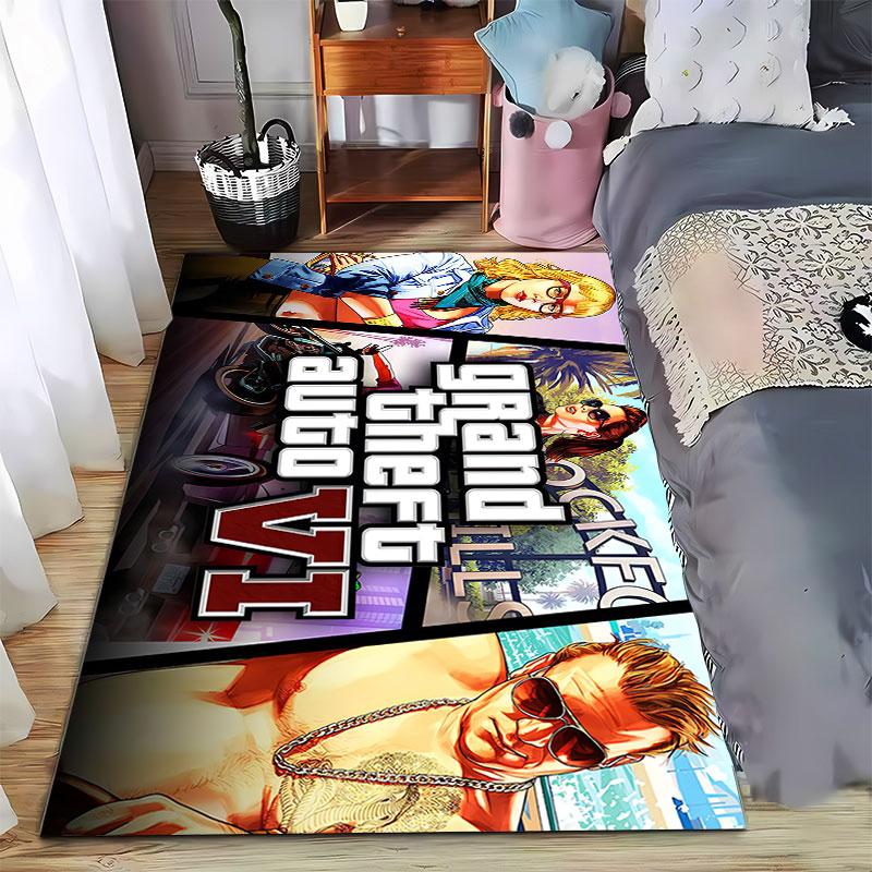 Gaming Art Style Rug Decor Suitable As a Non-slip Mat for the Living Room or Bedroom Sofa