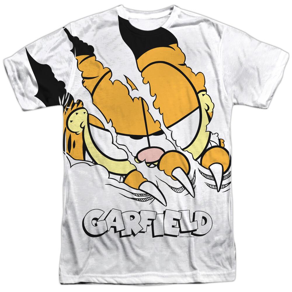 Garfield Torn Sublimation Licensed Adult T-Shirt XXXL