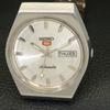 JAPAN VINTAGE SEIKO 5 AUTOMATIC 6309A MENS SILVER COLOR DIAL WATCH A701648-5 R206c-a701648