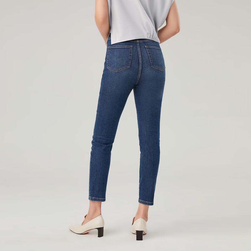 OVV Women's Italian Cotton High-Waist Slim Tapered Jeans