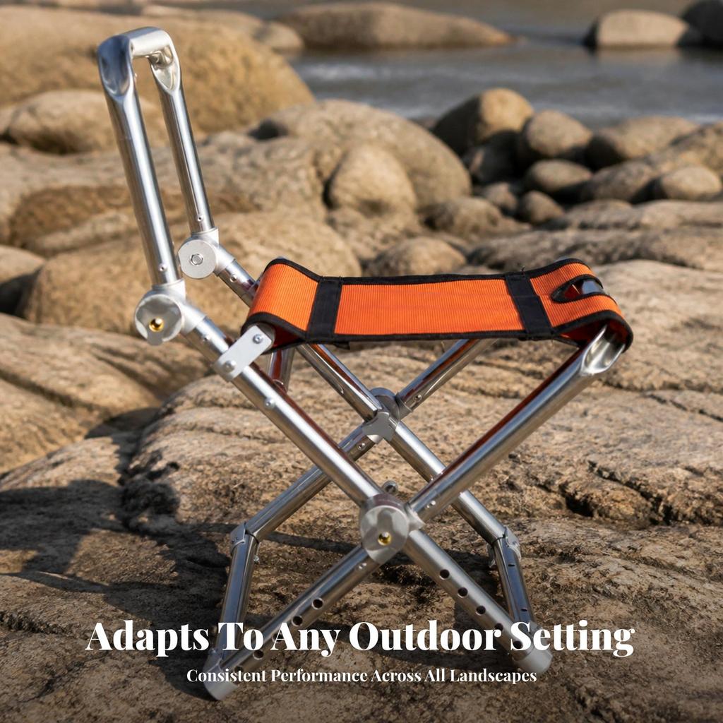 Folding Fishing Chair Compact Sturdy for Camping, Anglers, Campers