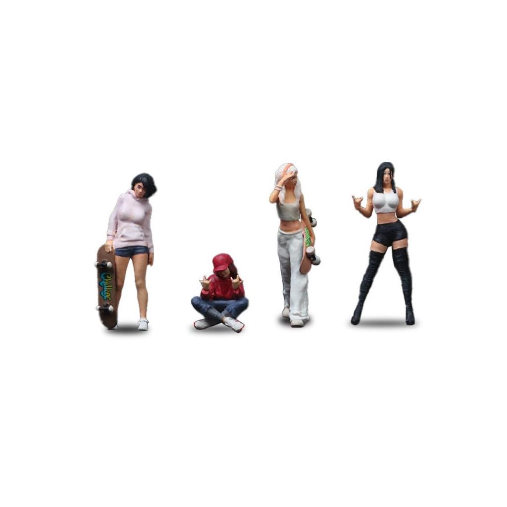 Moreart Miniature Figure Street Girls Set MO223030 Model Girls Campaign Girls Model Diorama Miniature Car 1/64 [Used]