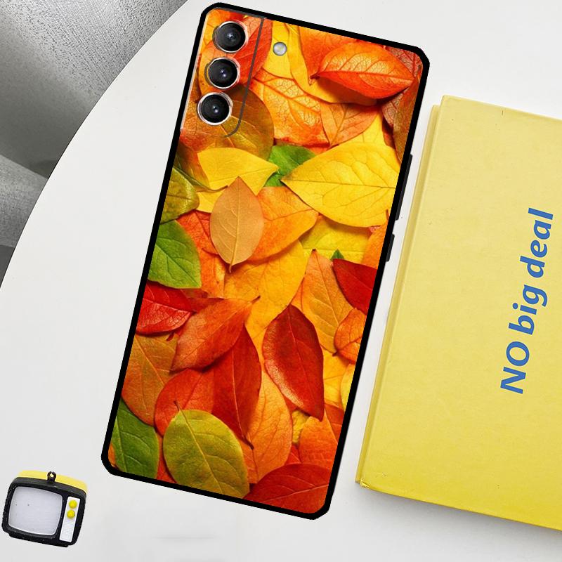 Colorful Leaves Phone Case For Samsung Galaxy S25 Ultra S20 S21 S22 S23 Plus S24 Ultra S9 S10 S25 FE Cover
