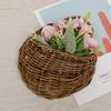Panier à Fleurs en Osier Rotin Fait Main Suspendu au Mur Pour Jardin Plante Grimpante Pot Support de Plantes Décoration Intérieure Jardinière Murale