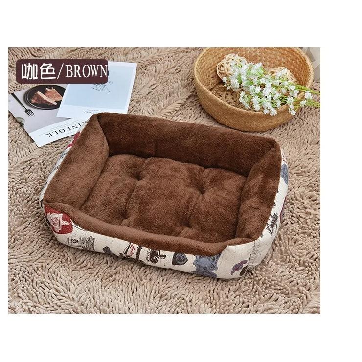 Warm Dog House Soft Nest Pet Large Dog Bed Baskets Fall Winter Kennel For Cat Washable House Puppy Supplies Cotton Kennel Mat