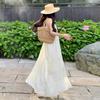 European and American Seaside Wind Suspender Dress Women's Summer New Floral High-end Long Skirt