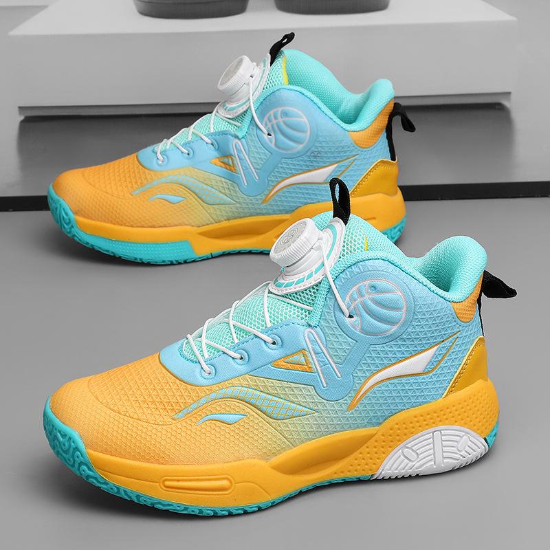 Children's basketball shoes Boys' new mesh breathable friction sound actual combat training cushioning sports shoes running shoes