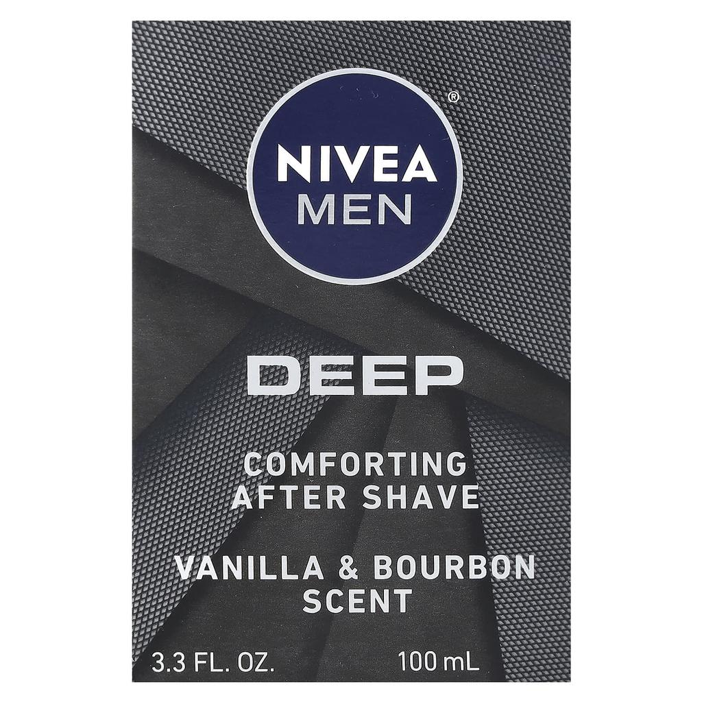 Nivea Men's, Comforting Aftershave, Deep, Vanilla & Bourbon, 3.3 Fl Oz (100 Ml)