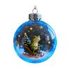 Frog Christmas Ornament Clear Plastic Xmas Hanging Ball with 3D Frog Ornament Holiday Keepsake