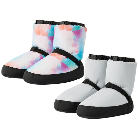 1 Pair Winter Ballet Shoes Soft Non-slip Sole Adjustable Cold Weather Women Girls Warm Up Booties Thickened Thermal Dance Slippers