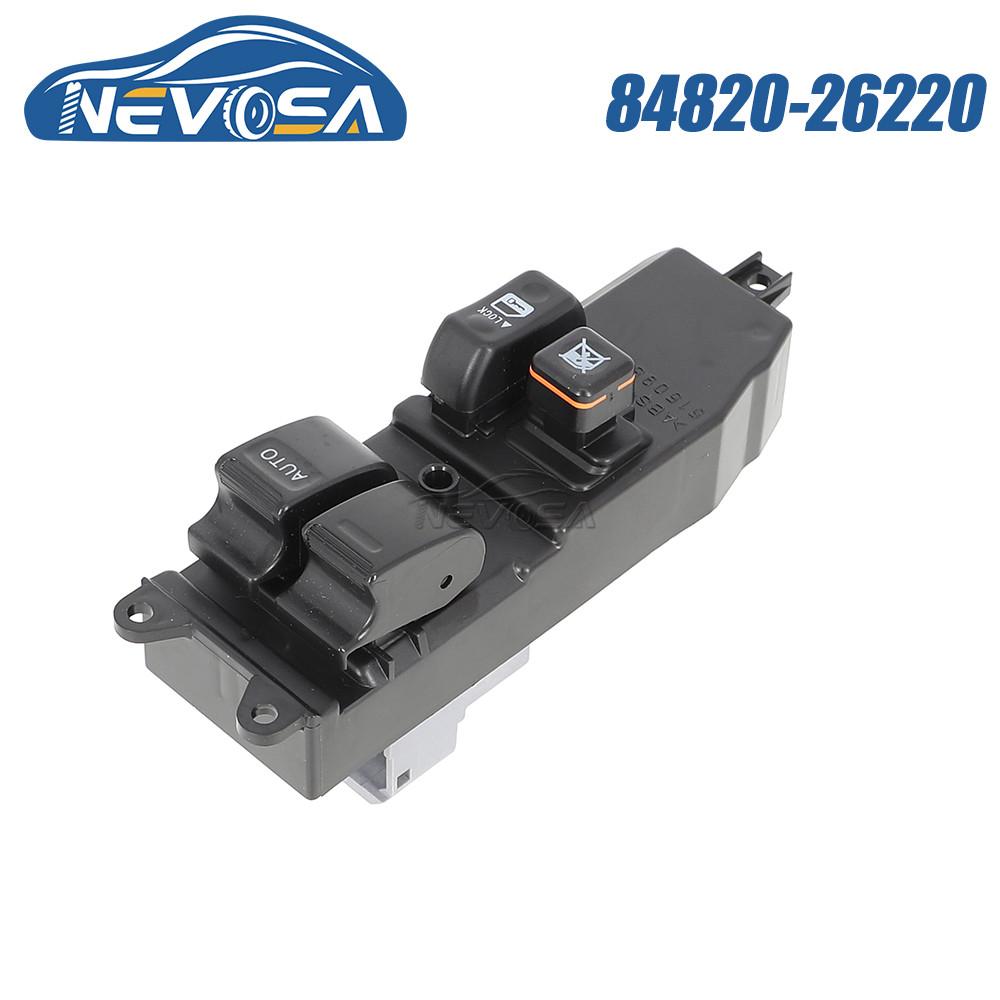 NEVOSA 84820-26220 For Toyota Hiace RHD Front Right Driver Side Master Power Window Lifter Switch 14p 8482026191 84820-26201 84820-26220