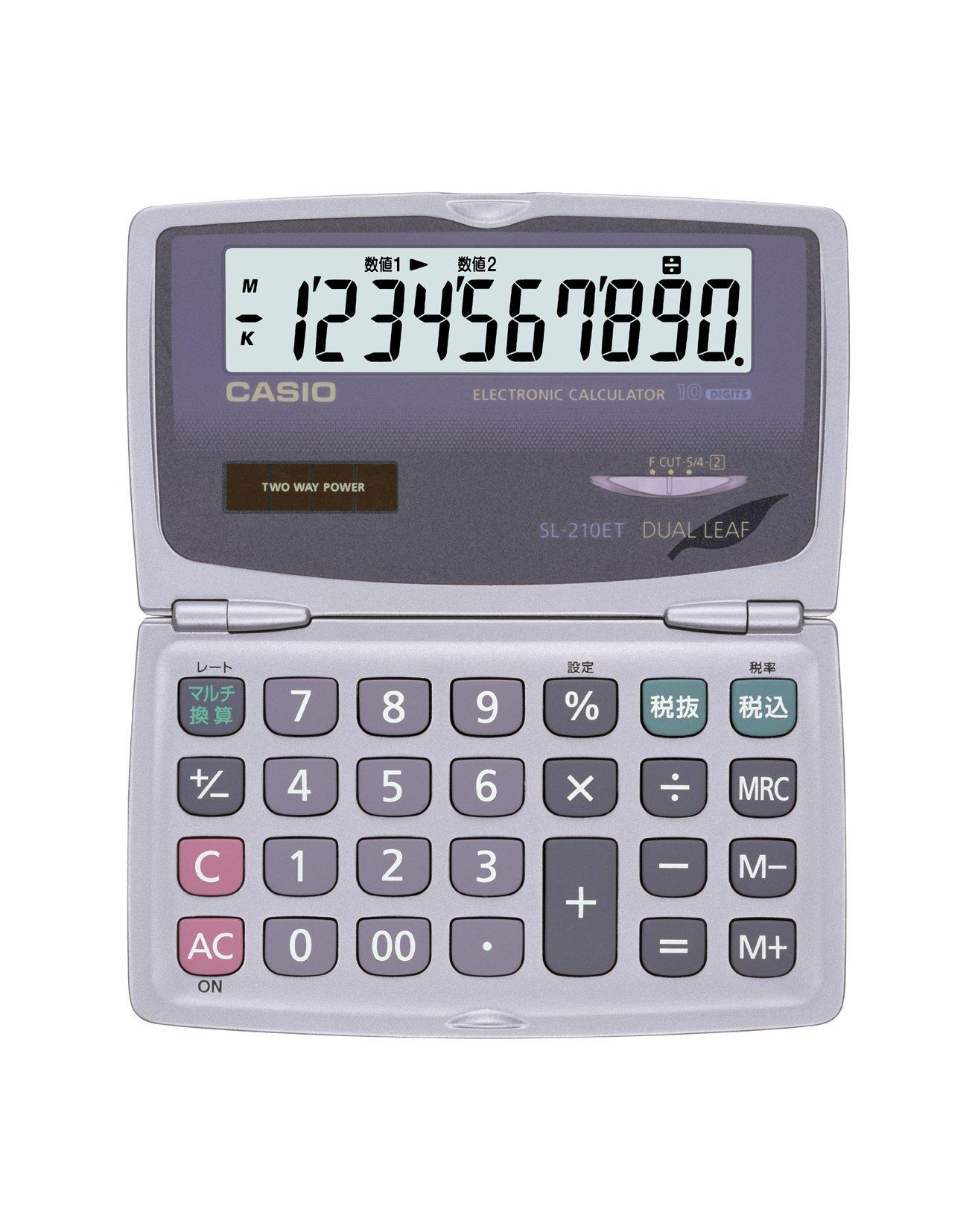 

Casio Personal Calculator Tax Calculation Folding Notebook Type 10 Digits SL-210ET-N