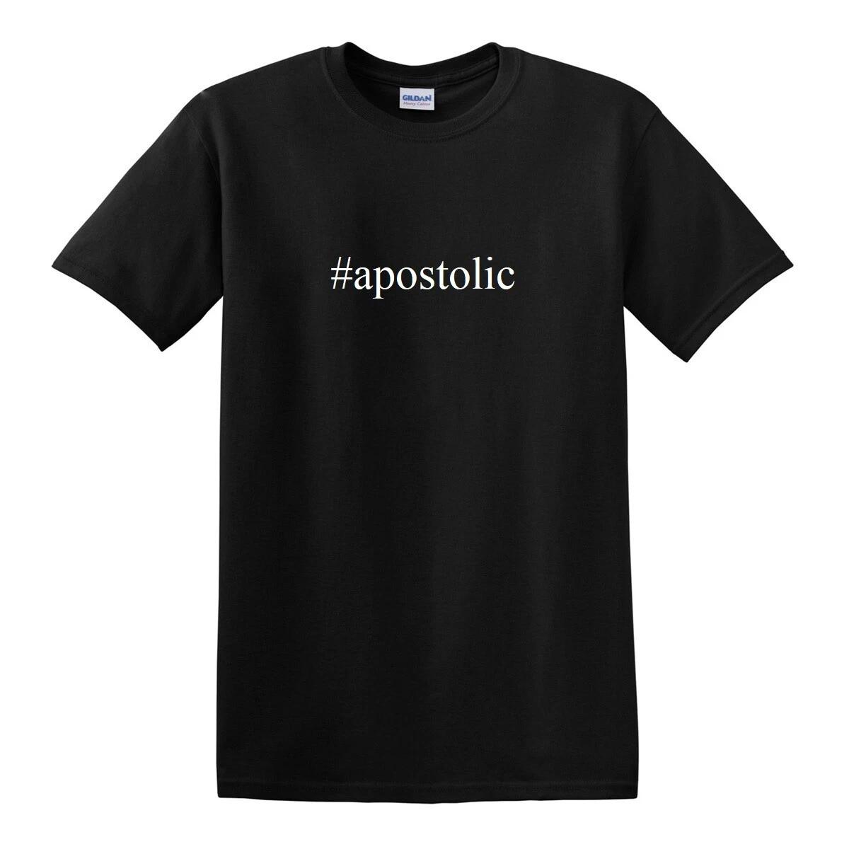 

#apostolic - Men s Funny Hashtag T-Shirt NEW RARE Black Cotton Tee Shirt XL