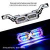 Universal LED Motorcycle Taillight with Flashing Colorful Brake Warning for Rear-End Collision Prevention