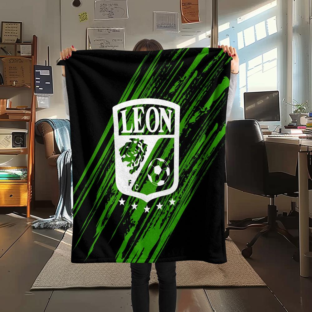 Leon FC,pattern Flannel Blanket, High Quality Comfortable for All Seasons, Home Decor, Warmth and Comfort, Perfect for Gifts.