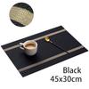 Striped PVC Table Mat Woven Waterproof And Oil-proof Non-slip Light Luxury Table Mat Simple Household Cup Mat 45x30cm