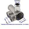 Aluminium Alloy Cooling Coolant Pipe Connector 037121133B For VW Passat B3 Golf Sharan Polo 037 121 133B