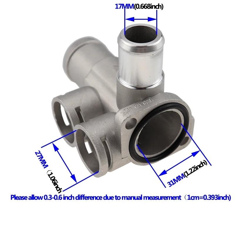 Aluminium Alloy Cooling Coolant Pipe Connector 037121133B For VW Passat B3 Golf Sharan Polo 037 121 133B