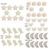 10PCS Multicolor Artificial Rattan Ball Heart Moon Fish DIY Accessories Christmas Balls Ball Star Xmas Tree Ornament Photo Props