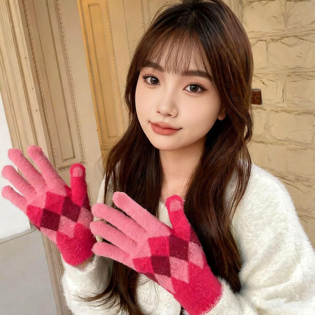 New Arrival: Women's Knitted Gloves - Warm, Thick, Cold & Windproof for Autumn/Winter