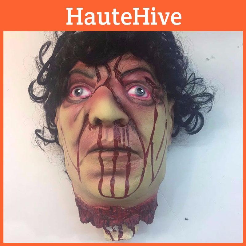 Decoration Halloween Party Props Bloody Prank Toy Hanging Severed Head Human