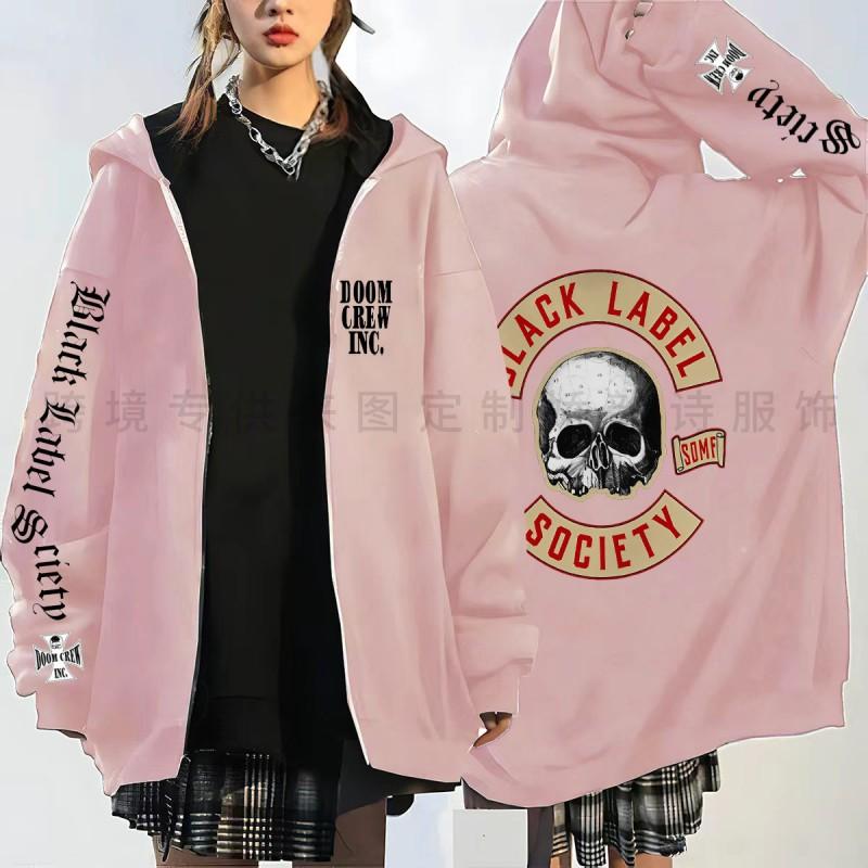 High Street Style Skull Print Hoodie Loose Fit Casual Sweatshirt Men Teens