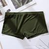 Men's Ice Silk Underwear Flat Corner Breathable Solid Color Ultra-thin Transparent Low Waist Sexy Men's Four Corner Underwear
