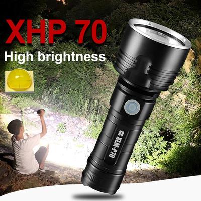 The Most Powerful LED Flashlight XHP70 Outdoor Lighting Flashlight USB Rechargeable Waterproof Light Super Bright Flashlight