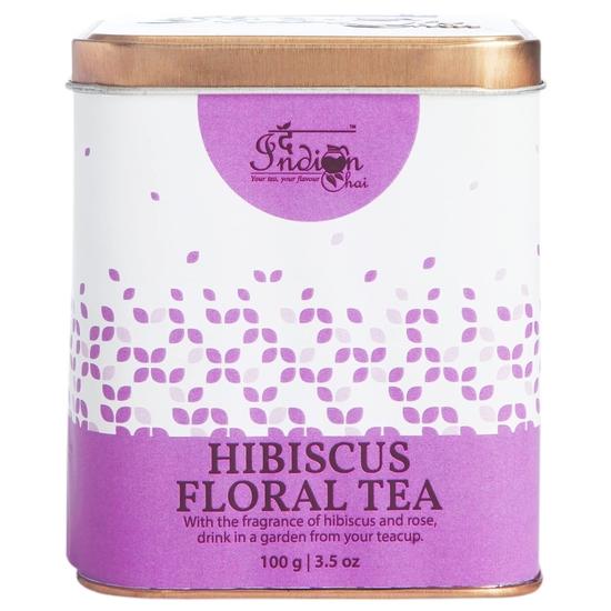 The Indian Chai - Hibiscus Floral Tea 100g with Chamomile,Heart and Digestive Health, Supports Weight Loss