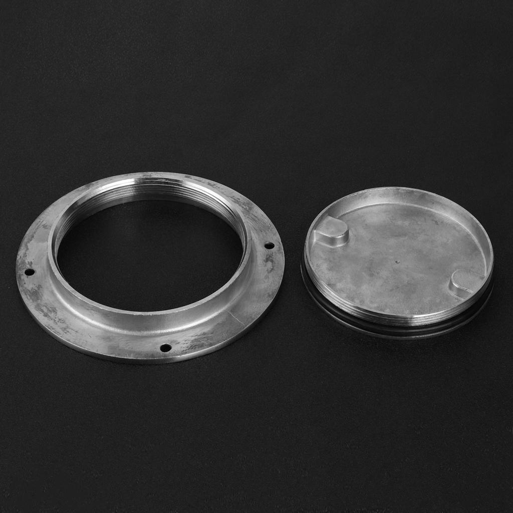 4in 316 Stainless Steel Deck Cover Plate with Hole Key for Yacht Marine Hardware Accessory