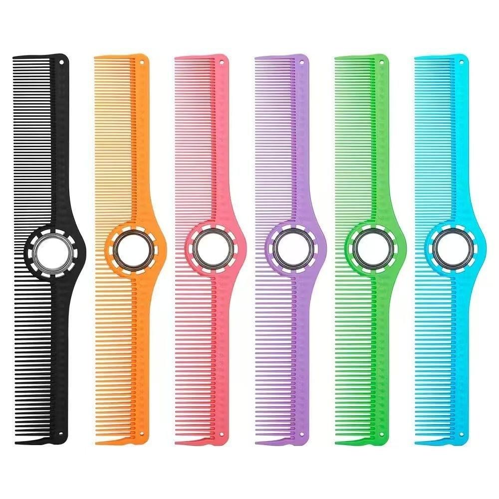 Professional Rotating Finger Ring Hair Comb Portable Rotating Bearing Grooming Comb  Barber