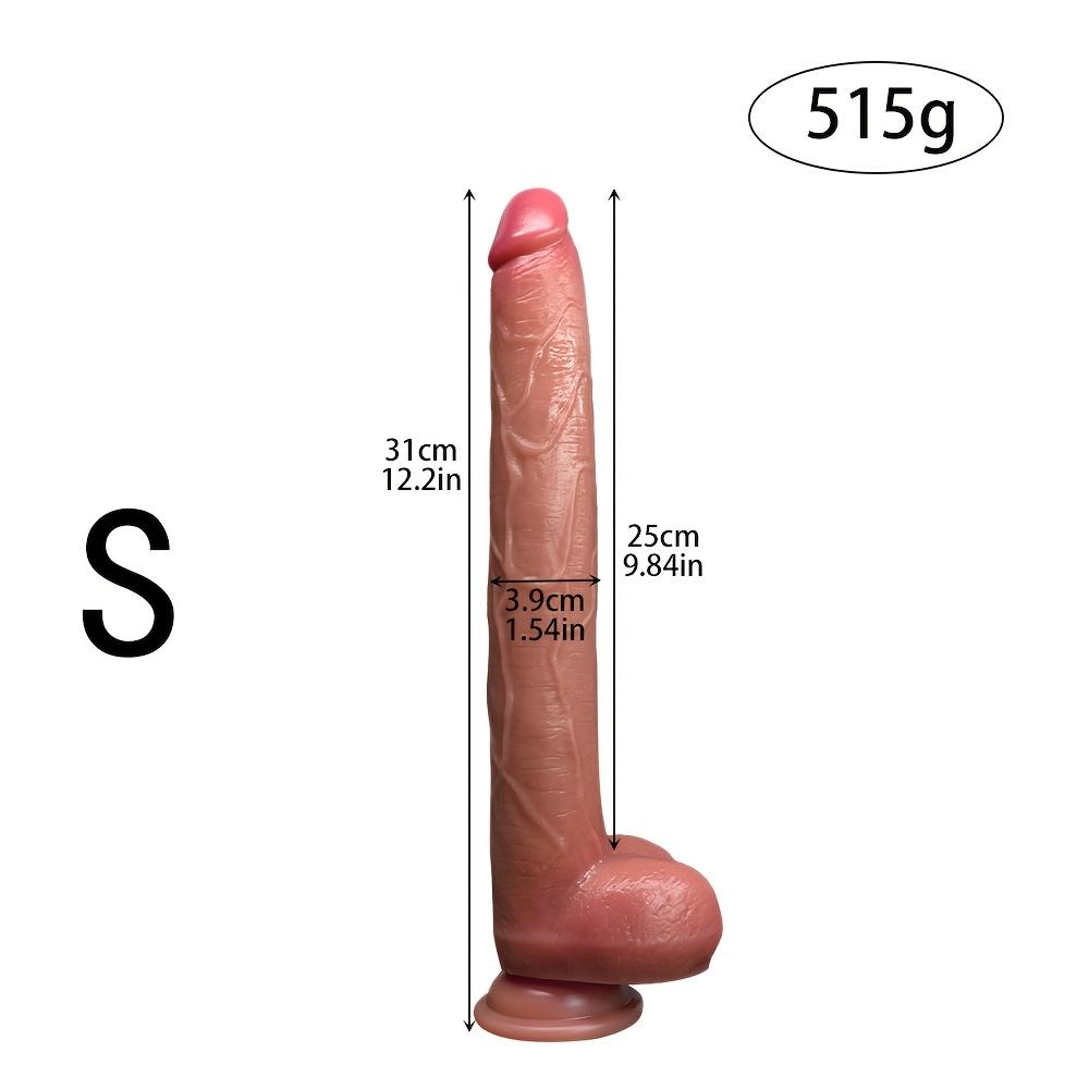 Lifelike Beige Dildo – Thick & Long Liquid Silicone, Super Soft Realistic Texture, Manual Adult Toy for Women, Men & Couples